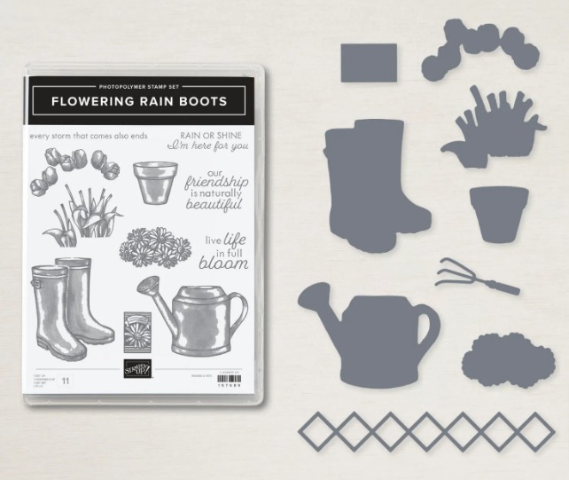 Flowering Rain Boots Bundle by Stampin Up 