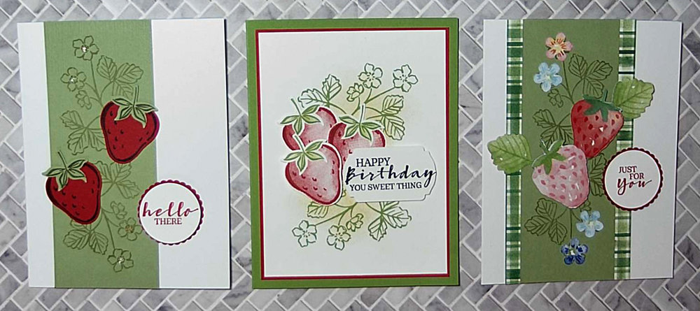 TGCDT January 2021 Blog Hop - Berry Sweet Cards From The Strawberry Patch