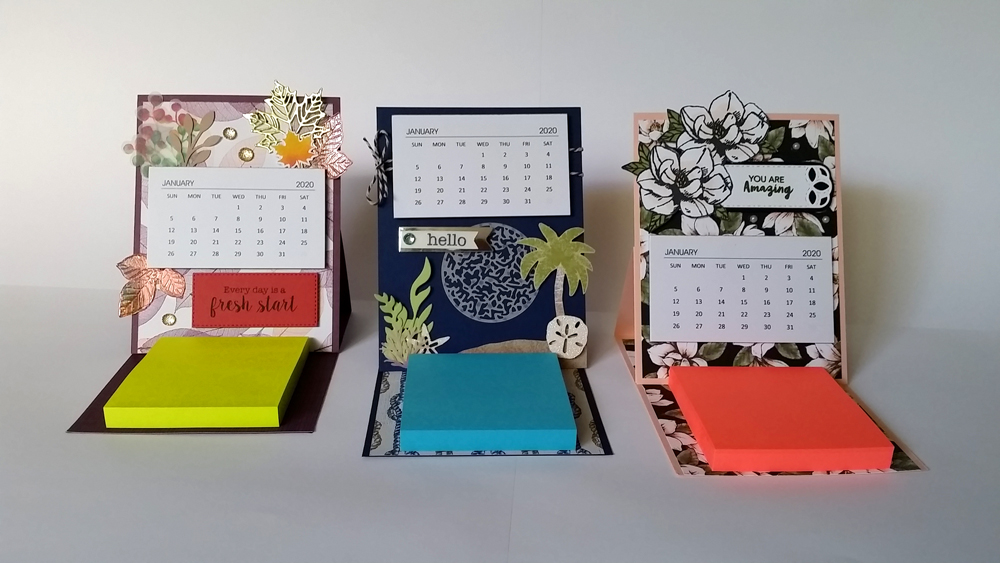 Calendar & Notepad Easel Card Tutorial