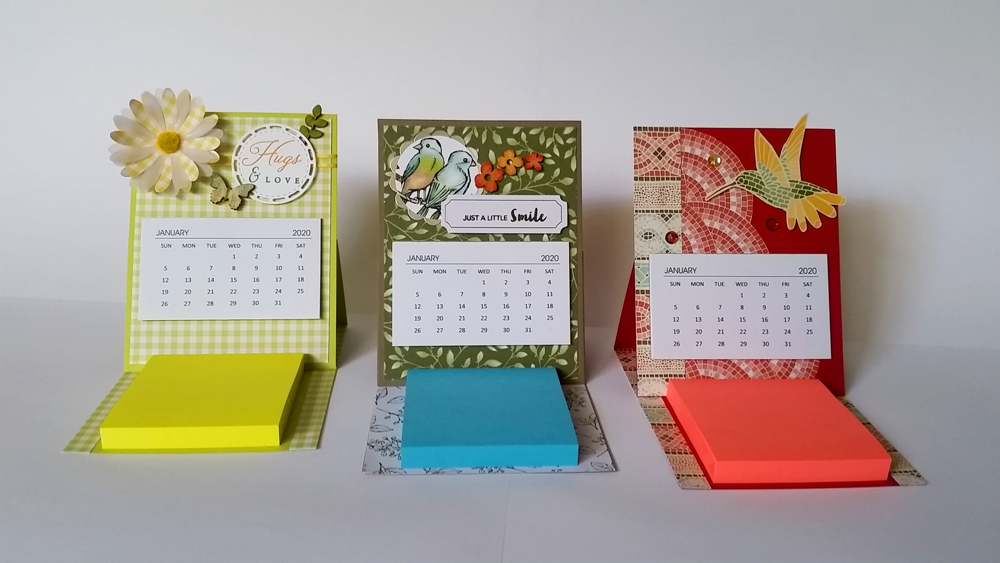 Calendar & Notepad Easel Card Tutorial